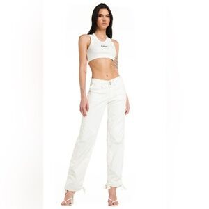 I.AM.GIA Women's White Ryder Cargo Pants, Size L